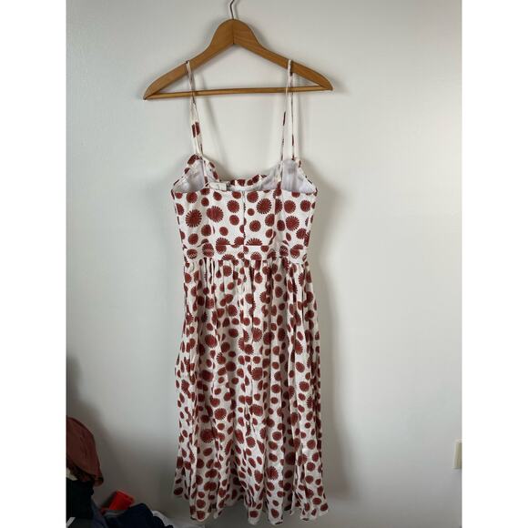 NWT AGUA BY AGUA BENDITA Acacia‎ Erizos Printed Linen Midi Dress Size L - Picture 4 of 7